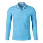 Custom Printing Business Polo Cheap Neck Work Shirts Company Logo  Long Sleeve Polo Shirt