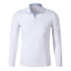 Custom Printing Business Polo Cheap Neck Work Shirts Company Logo  Long Sleeve Polo Shirt