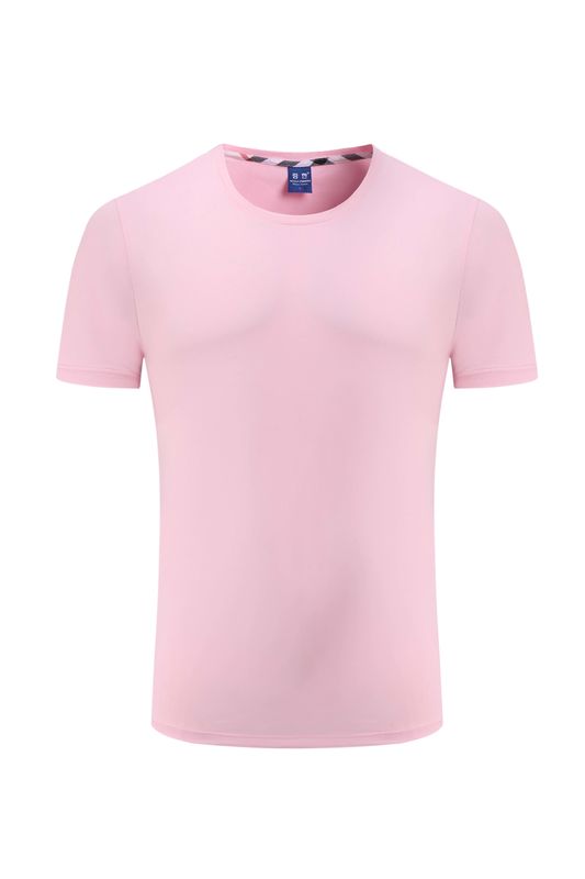 Pink Color 160gsm All Cotton Tee Shirts For Women